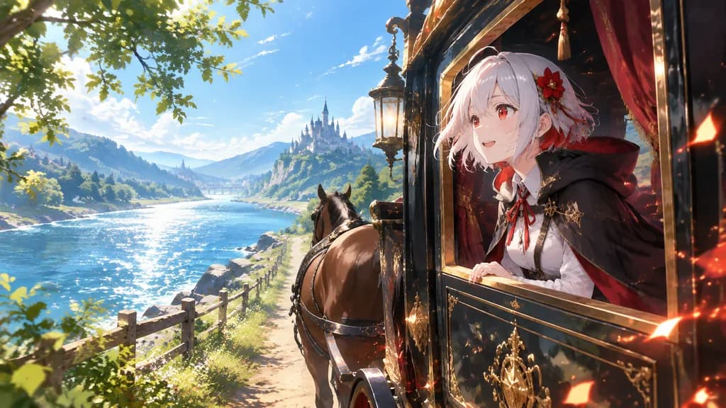 河谷を走る馬車の魔法使い