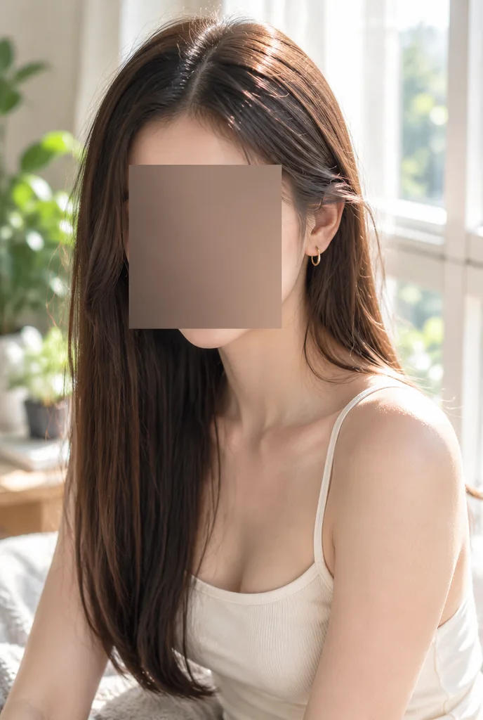 Sunlit Portrait with Privacy Blur Block