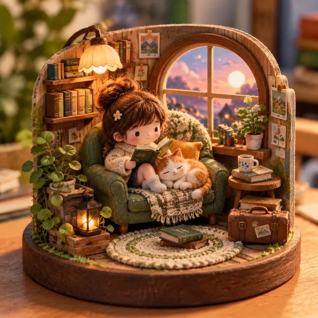 Miniature Diorama Illustration Transformation