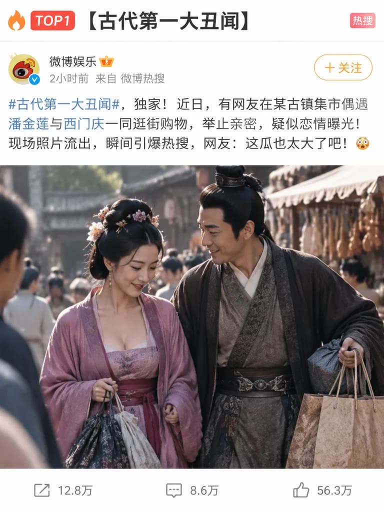 古代名人八卦熱搜貼文