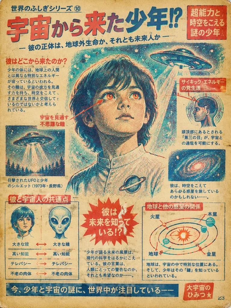 1970년대 오컬트 어린이 도서 펼침면