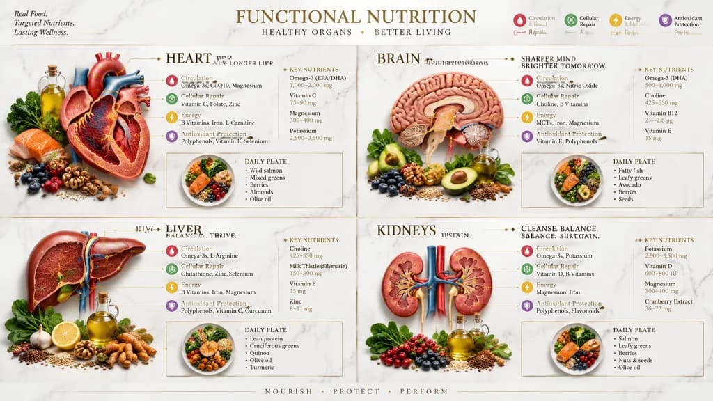 Organ Nutrition and Health Infographic
