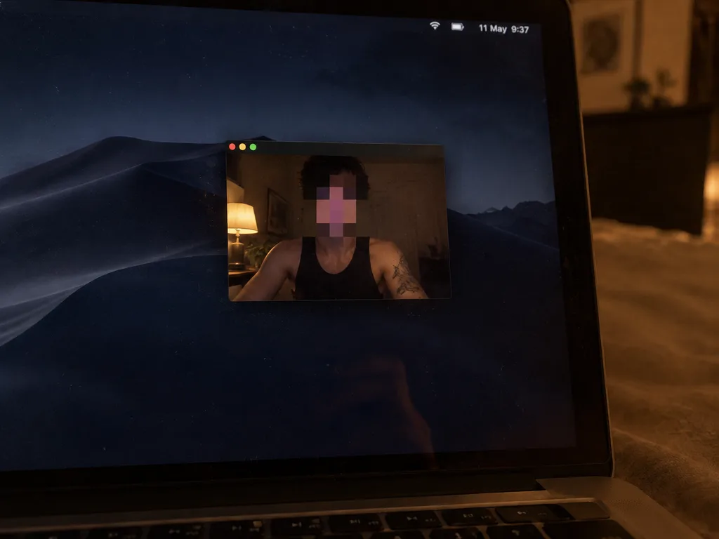 Low-Light Mac Screen Webcam Shot