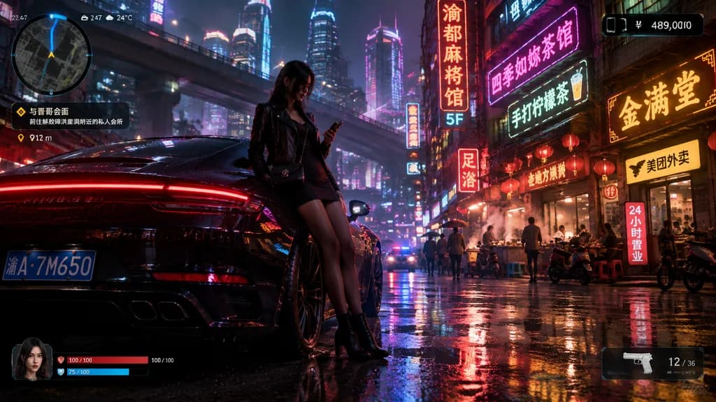 Neon Crime Open World Game Screenshot