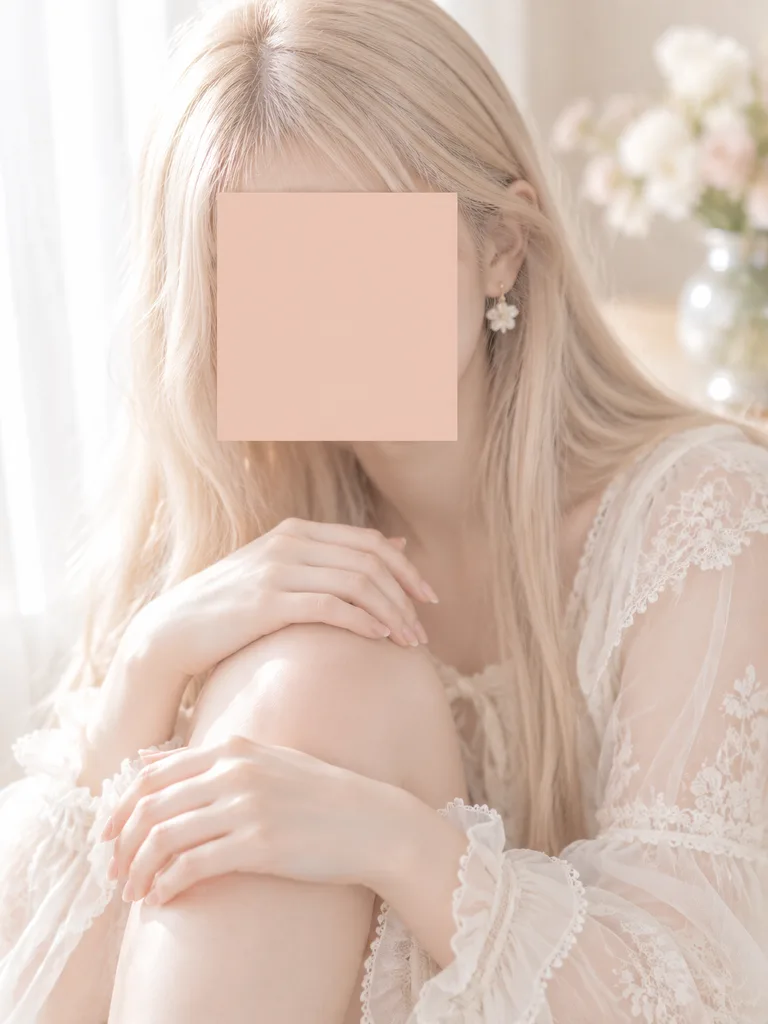 Soft High-Key Censored Face Portrait