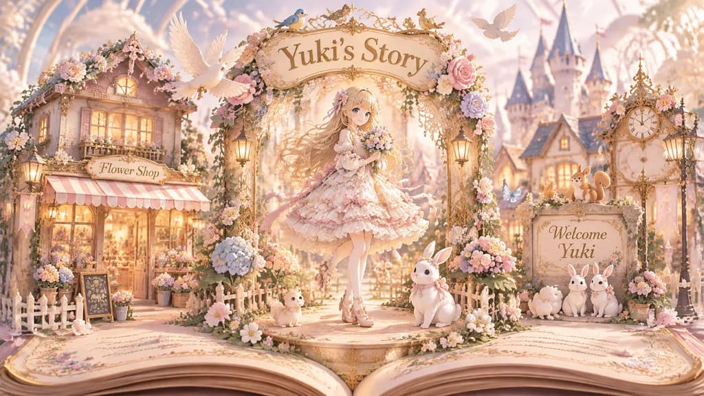 Pastel Fantasy Pop-Up Book Diorama
