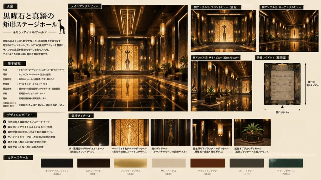 Obsidian and Brass Stage Concept Sheet
