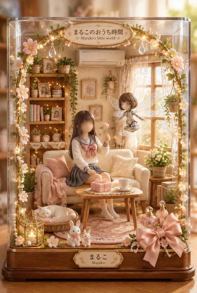 Pastel Japanese Miniature Dollhouse Diorama