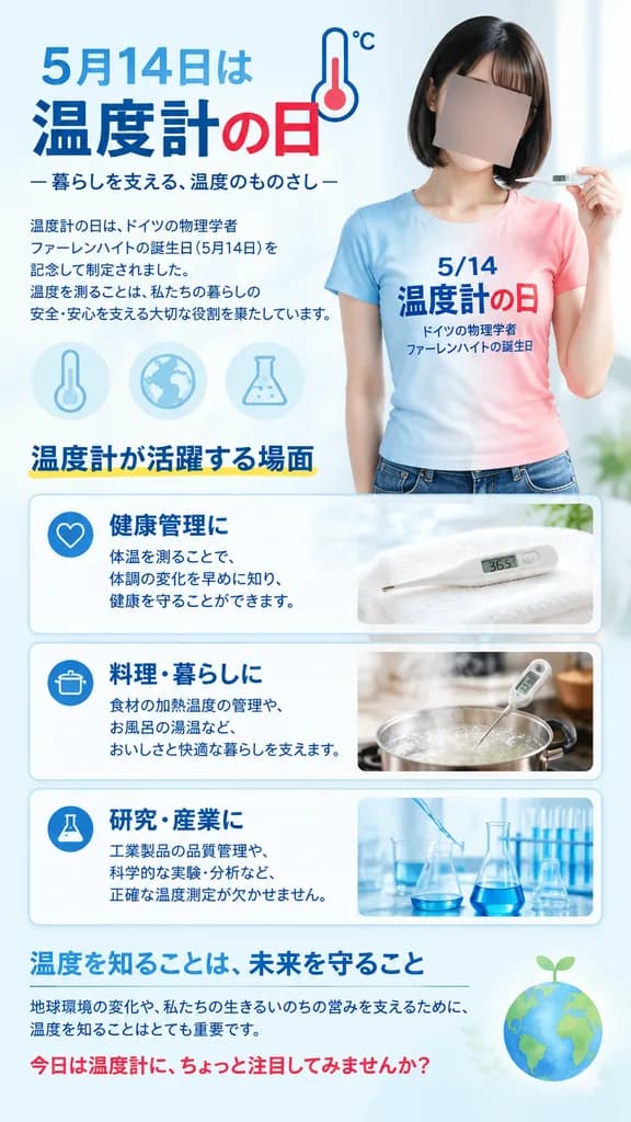 日本温度计之日科普海报