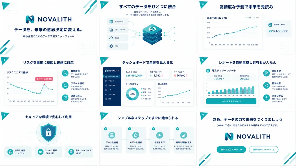 B2B SaaS Pitch Deck Grid