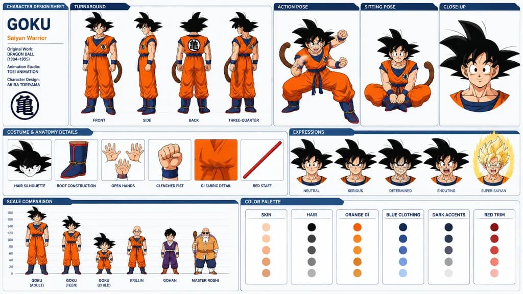 クラシックアニメ キャラクター設定資料