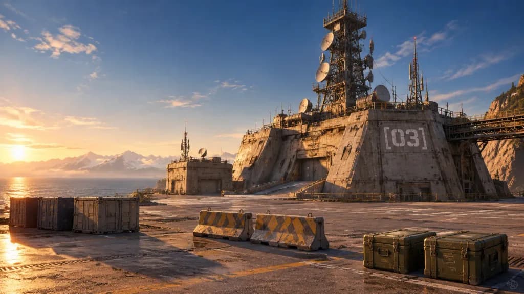 Brutalist Coastal Military Communications Outpost
