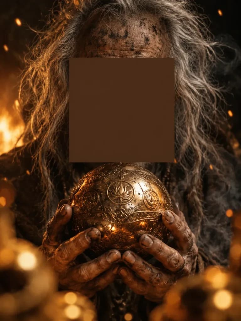 Obscured Mystic Holding Ancient Artifact