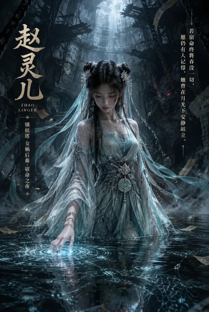 Demon Locking Tower Fantasy Movie Poster