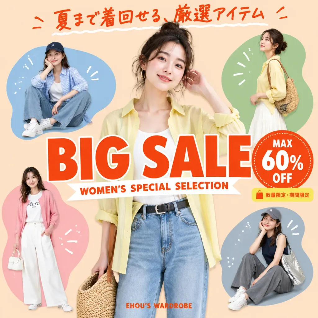 夏季日系時尚特賣橫幅