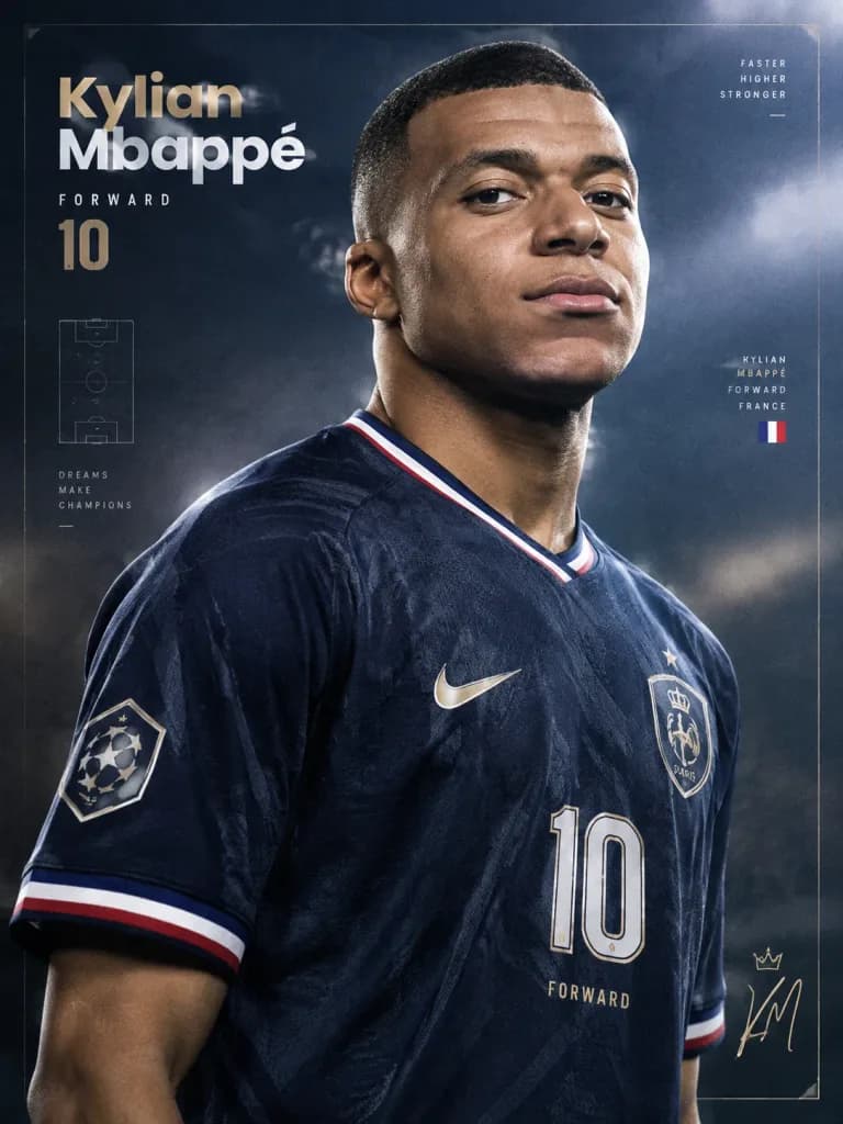 エディトリアル風サッカー選手スタジオポートレート