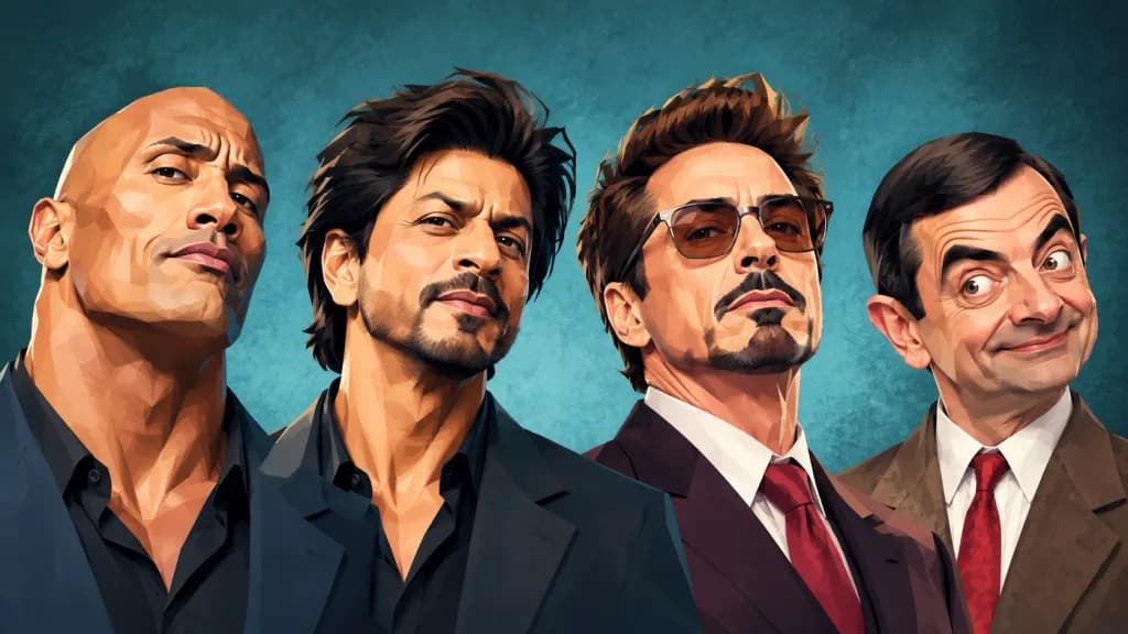 Low-Poly Geometric Celebrity Caricature Portraits