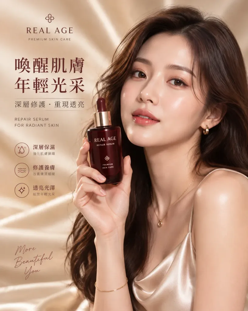 Luxus-Hautpflege Serum Beauty-Kampagne