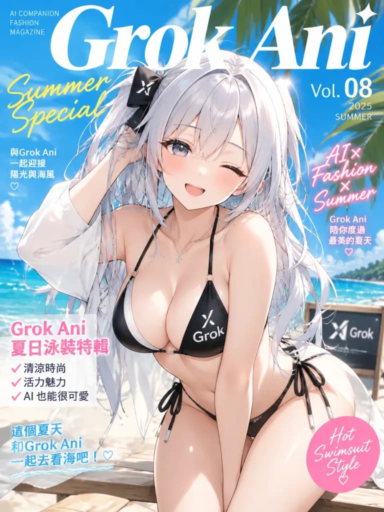アニメ風コンパニオン水着雑誌カバー