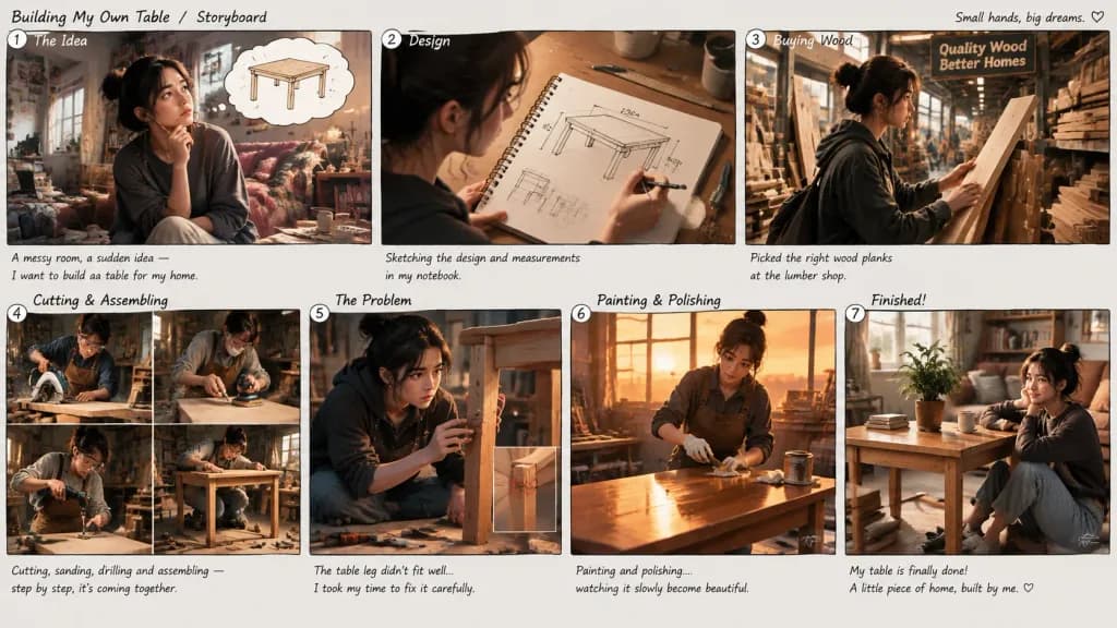 Guion Gráfico Cinematográfico de Carpintería