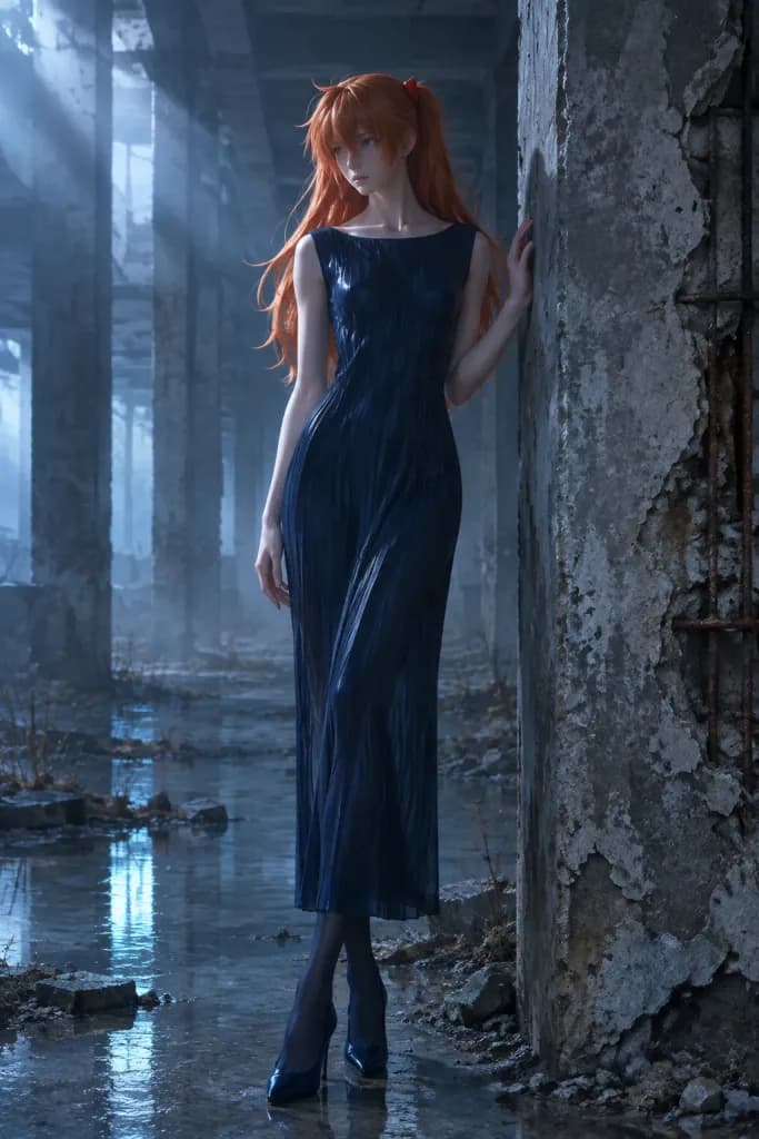 Midnight Blue Asuka Editorial Portrait