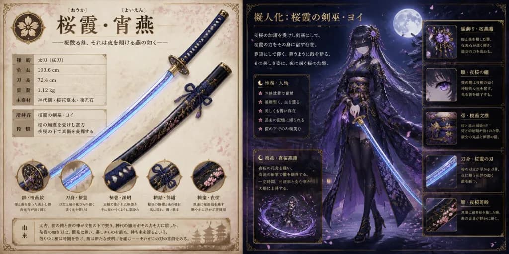 Sakura Katana Fantasy RPG Lore Spread