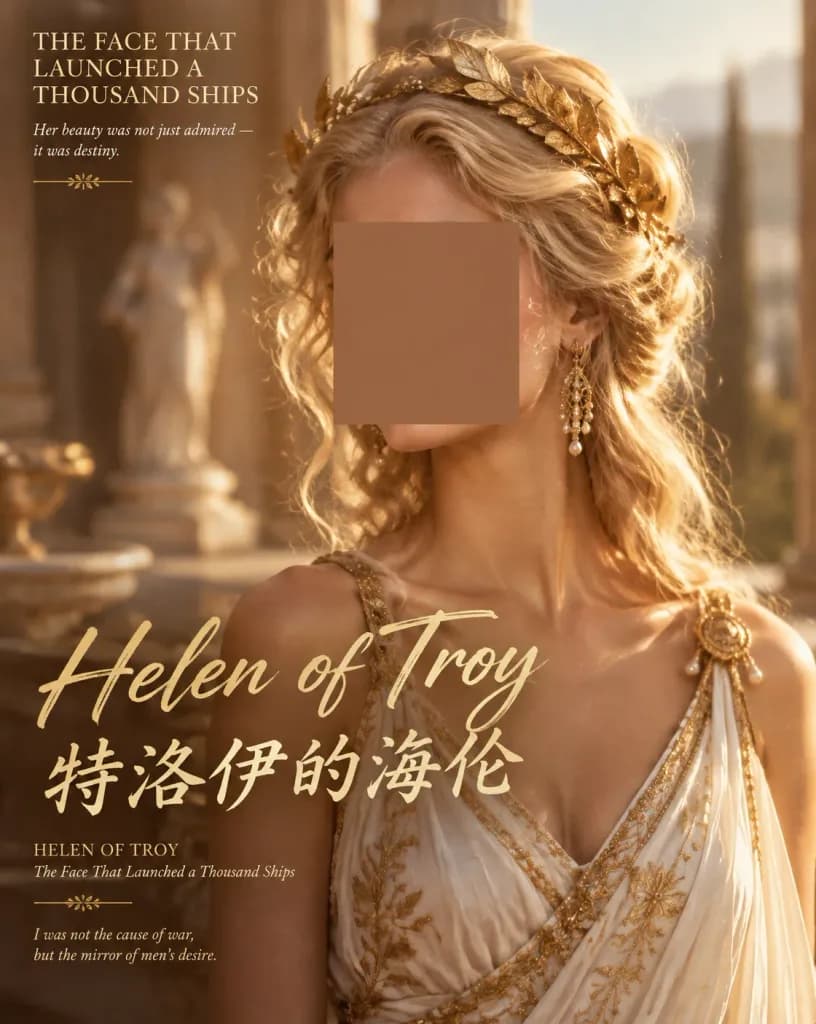 Helen of Troy Editorial Mythic Poster