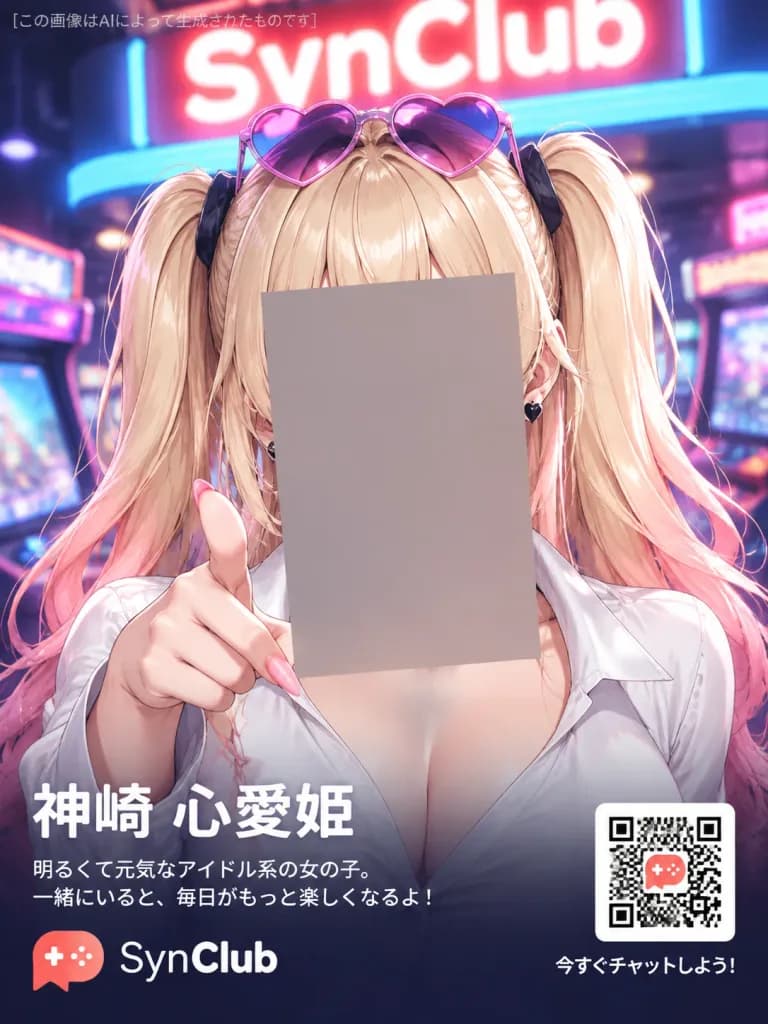 アニメ風モバイルアプリ告知ポスター