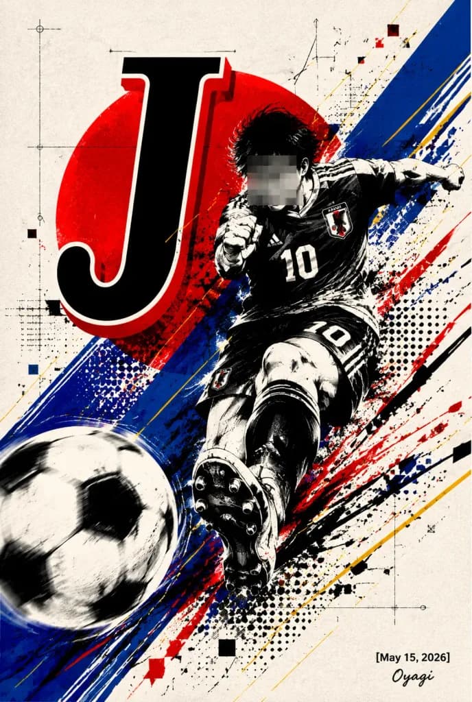 日本グラフィックスタイル サッカーポスター