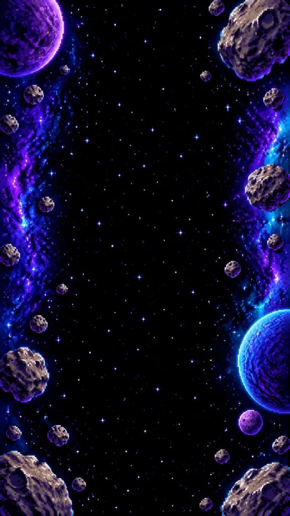 Retro Pixel Space Shooter Background