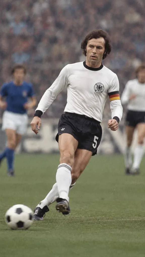 Vintage Soccer Legend Action Shot