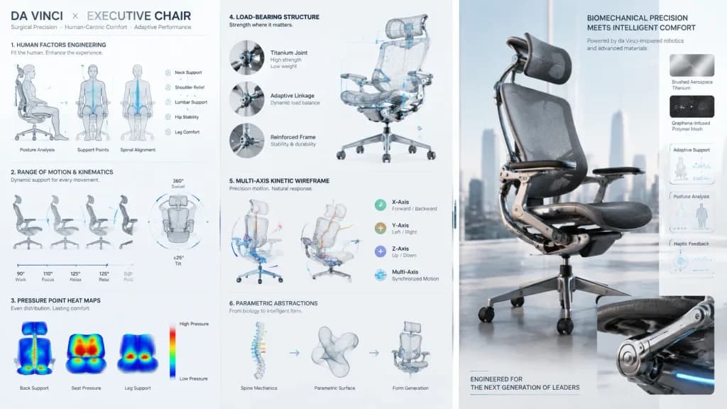 Design-Sheet für ergonomische Robotik-Möbel