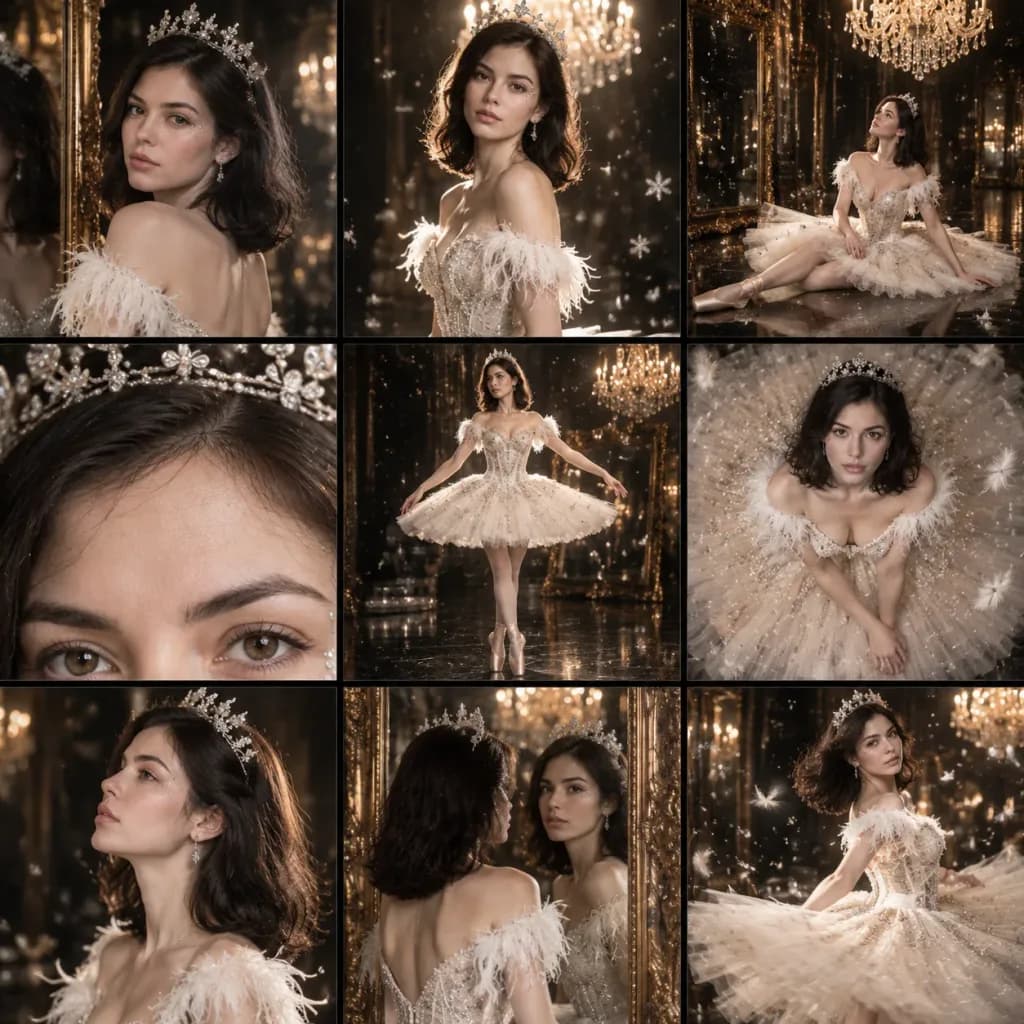 Luxury Studio Ballet Portrait Grid