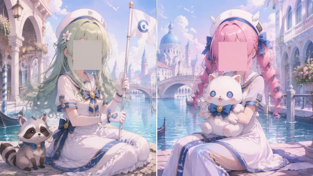 Two-Panel Canal City Sailor Girl Concept