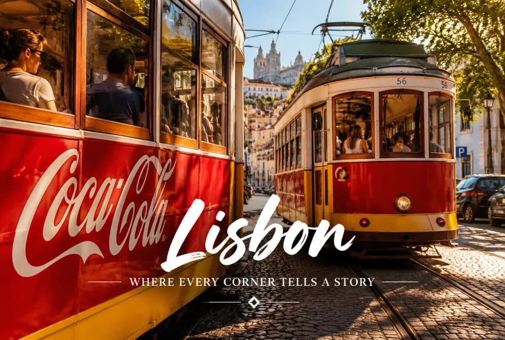 Lisbon Vintage Tram Travel Poster