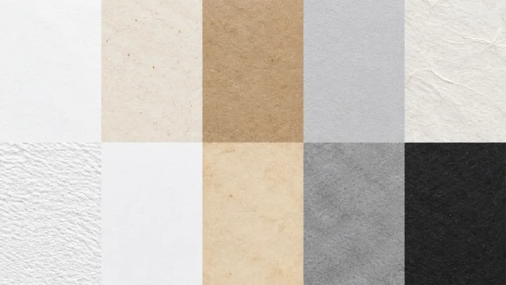 Ten Paper Texture Swatches Grid