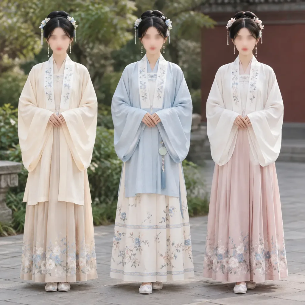 Pastel Hanfu Catalog Outfit Comparison