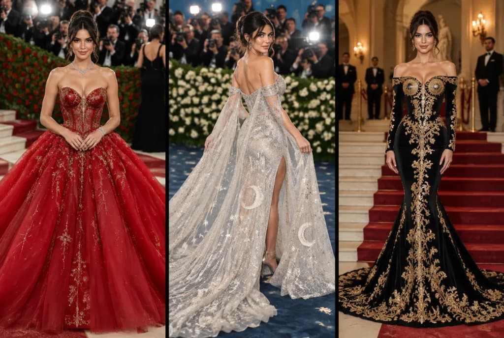 Триптих с Кутюрными Платьями Met Gala