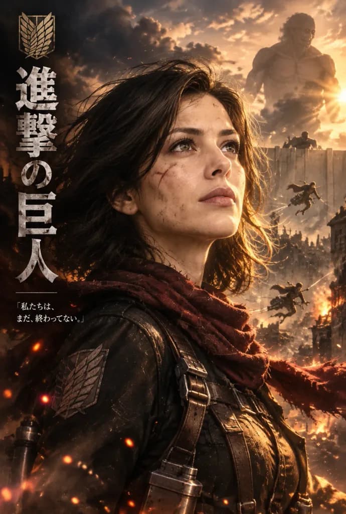 Dark Fantasy Military Anime Movie Poster