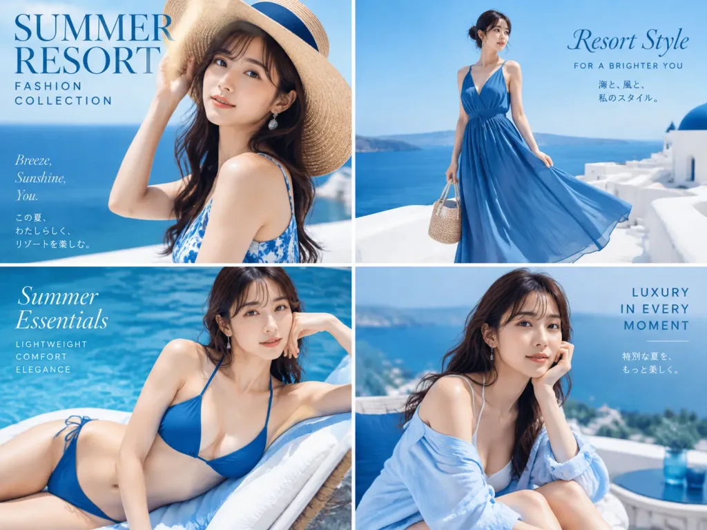 Resortwear Magazine Four-Grid Editorial