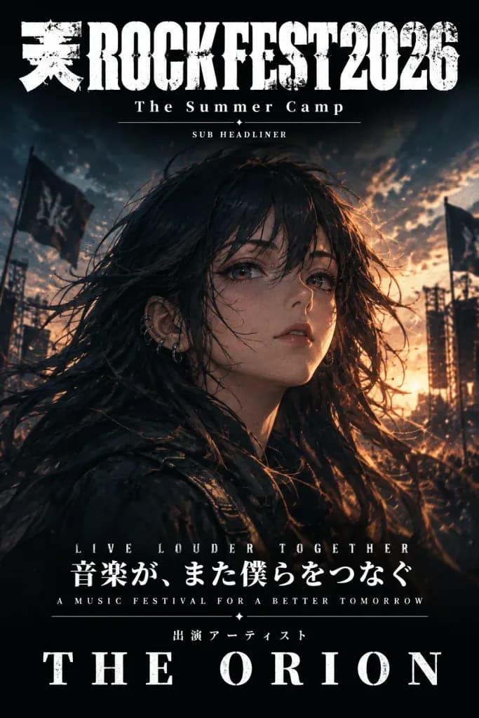 シネマティックなロックフェス公式ポスター