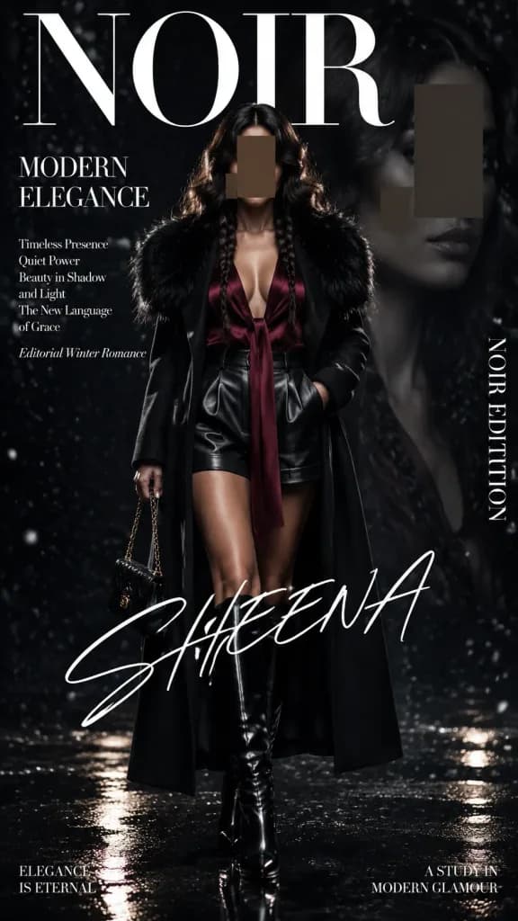 Noir Luxury Fashion Magazine Cover