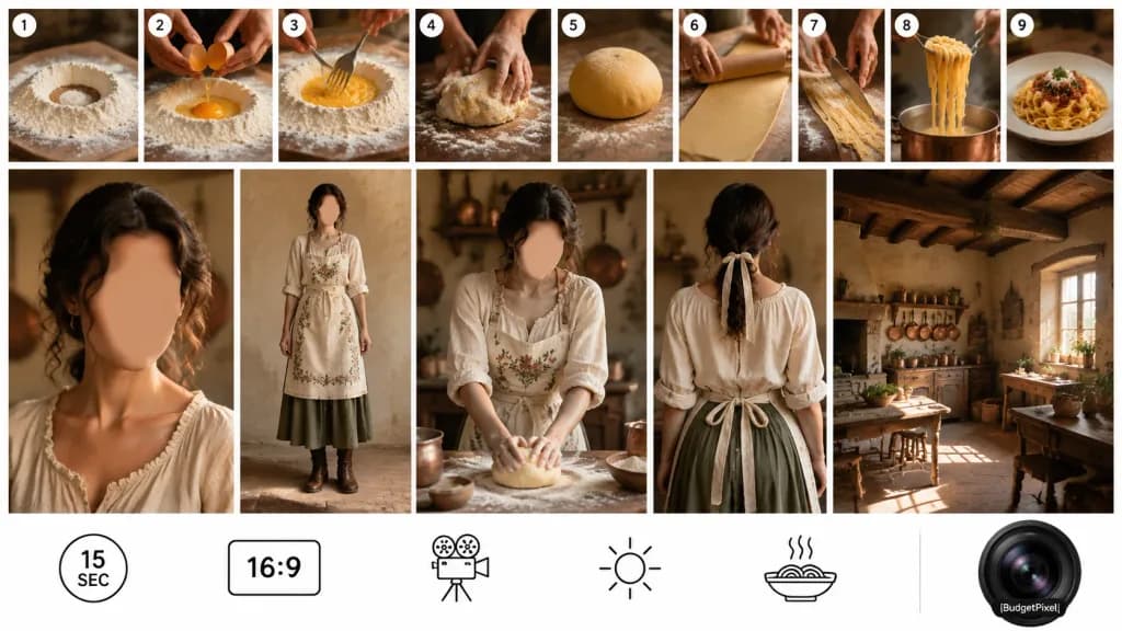 パスタ動画制作用リファレンスボード