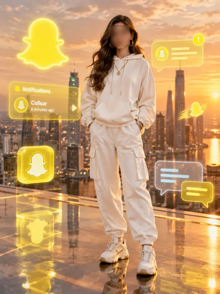 Futuristic Streetwear Portrait with Holographic UI