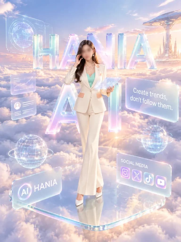 柔和色調奢華AI品牌海報