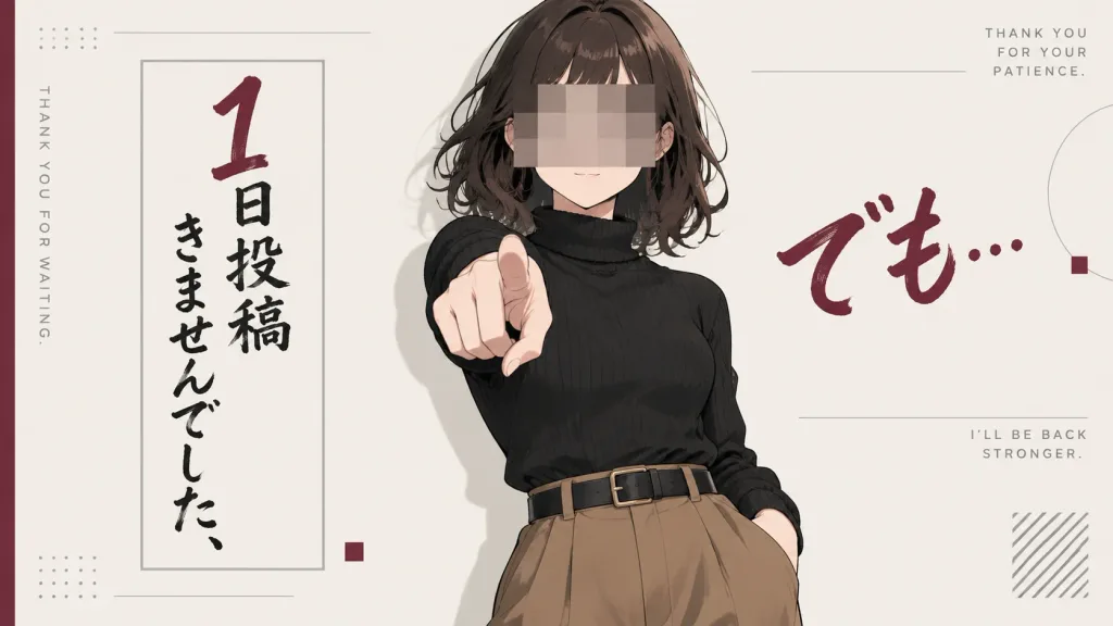 エディトリアル風アニメ投稿復帰バナー