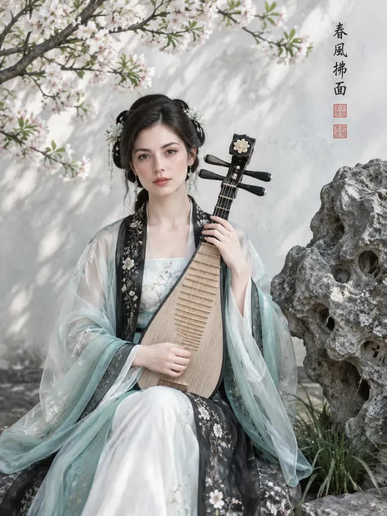 Classical Chinese Musician Fine-Art Photograph