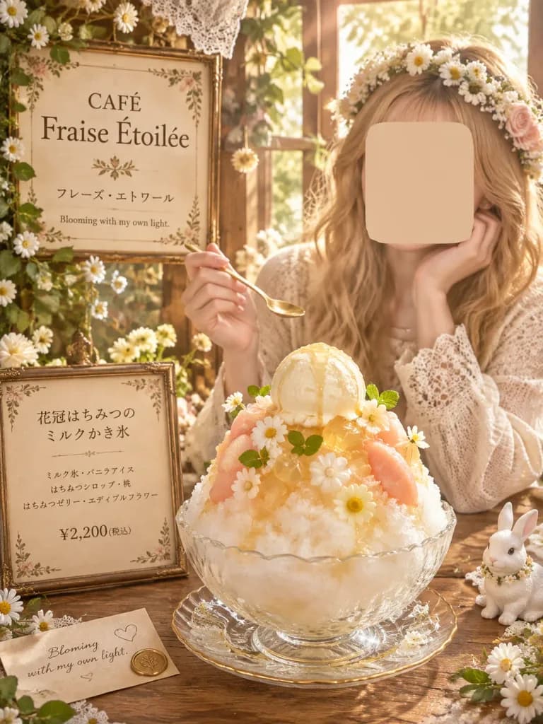 Honey Milk Kakigori Café Advertisement