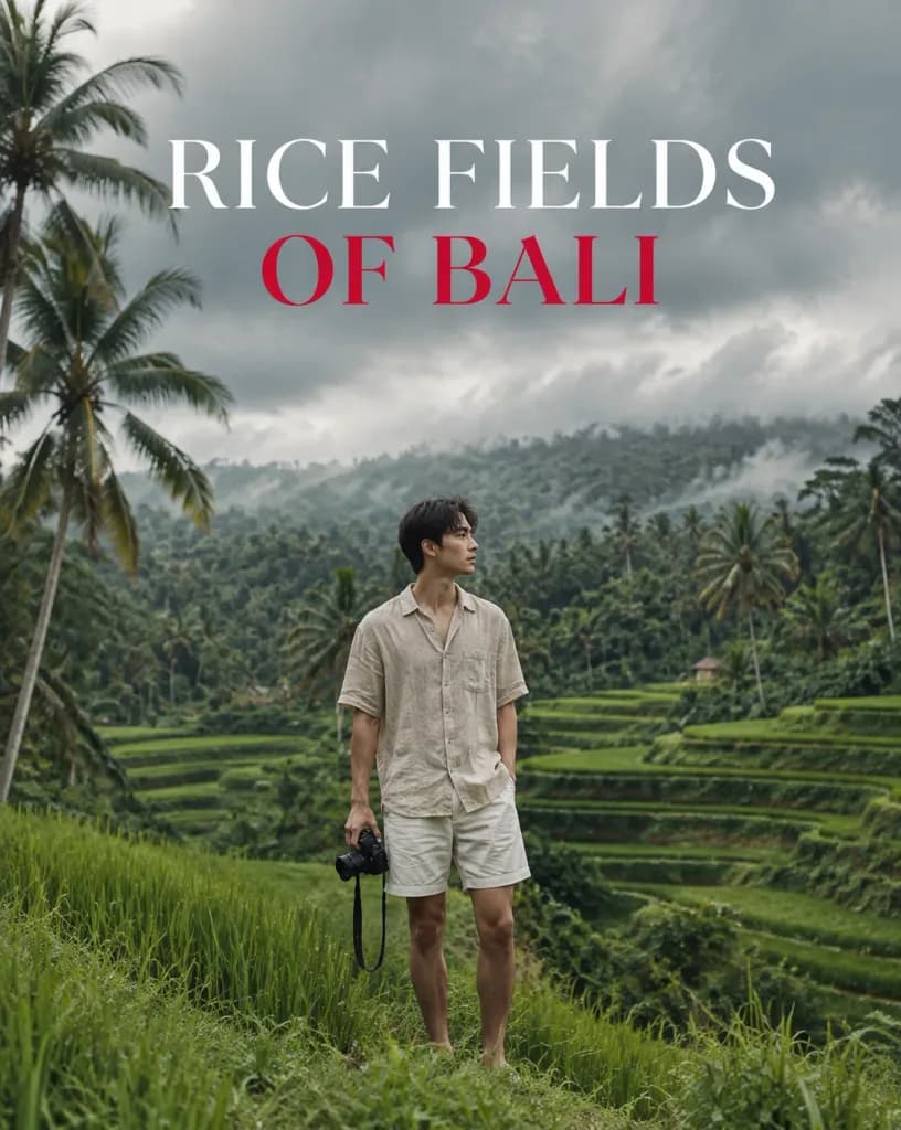 映画風バリ島ライステラス旅行ポスター