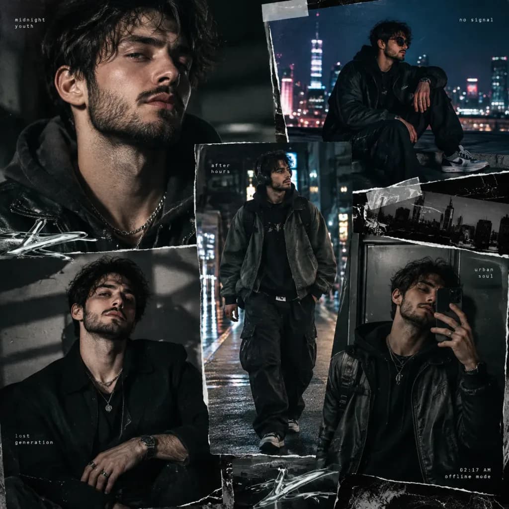 Editorial Streetwear Fashion Collage